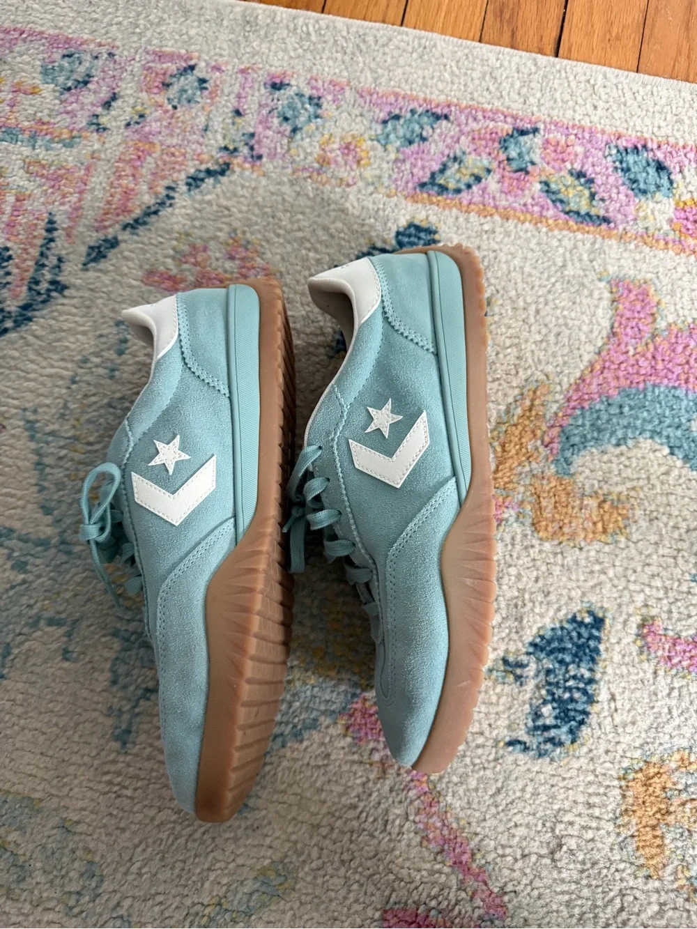 Converse Women's Mint Green Suede Low-Top Sneakers - Picture 2 of 4